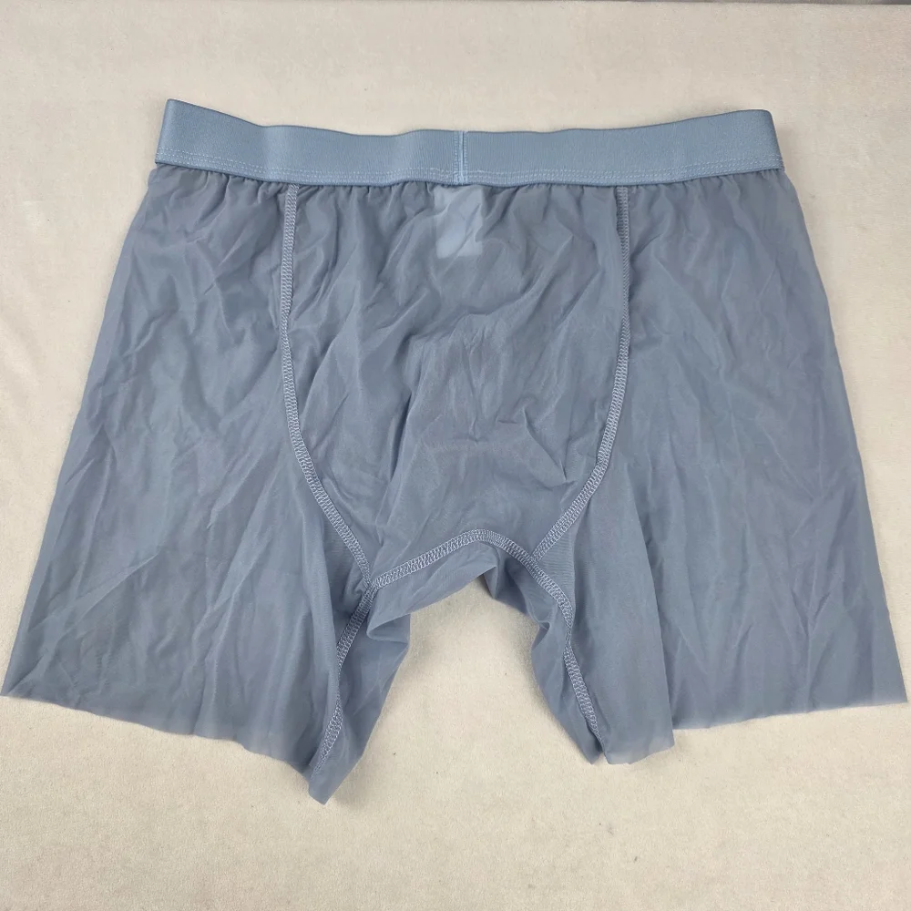 NWT Set Of 4‎ Men's Sheer Boxer Briefs Set - Black, Blue, Gray, Seafoam Sz Small